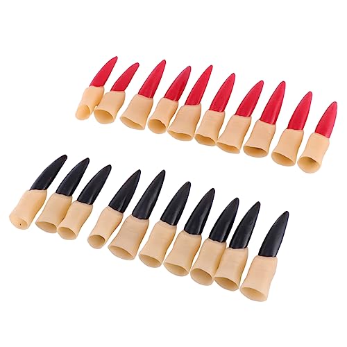 KONTONTY 20 Stück Teiliges Halloween Nagelset Rote Schwarze Hexenkrallen Falsche Nägel für Gruselige Kostüme und Party Dekorationen Flexibel Passend für Jugendliche Erwachsene KONTONTY 20 Stück Teiliges Halloween Nagelset Rote Schwarze Hexenkrallen Falsche Nägel für Gruselige Kostüme und Party Dekorationen Flexibel Passend für Jugendliche Erwachsene von KONTONTY