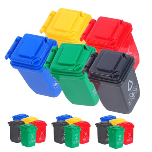 KONTONTY 20 Stück Teiliges Mini-mülltonnen Deckel Realistische Mini-mülleimer für Puppenhaus Praktische Sortierbehälter für Schreibtisch Schlafzimmer DIY-Szene und Lernzwecke KONTONTY 20 Stück Teiliges Mini-mülltonnen Deckel Realistische Mini-mülleimer für Puppenhaus Praktische Sortierbehälter für Schreibtisch Schlafzimmer DIY-Szene und Lernzwecke von KONTONTY
