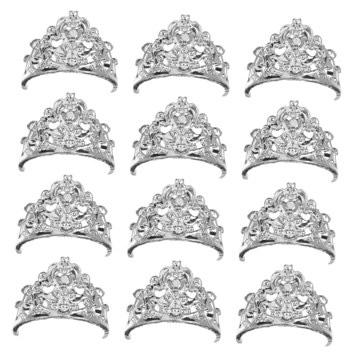 KONTONTY 20Pcs Doll Crown Prinzessin Crown Prinzessin Dollhouse Accessoires Mini Prinzessin Dolls Crown Mini Kopfschmuck Schmuck Vor Puppenschmuck Für Puppen Plastik Silber von KONTONTY