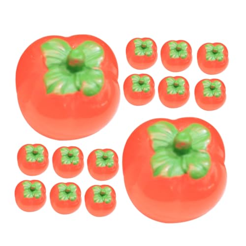 KONTONTY 20St Schmuck aus Kakiharz hühner kinderknallzeug Cute Decoration Simulierte Obstfigur Miniature Food Mini-Harzfrucht Modell künstliche Früchte simuliertes Obst Orange von KONTONTY