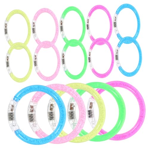 KONTONTY 20st Im Dunkeln Leuchtendes Partyarmband Leuchtende Armbänder Für Partys Leuchtende Armbänder Masse Kleine Leuchtarmbänder Partygeschenke Leuchtarmbänder Für Partys Acryl- von KONTONTY