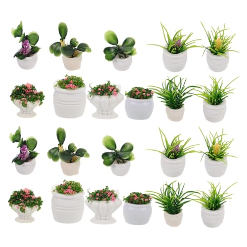 KONTONTY 22 Stück Teiliges Mini Bonsai Miniatur Puppenhaus Pflanzen Micro Landscape Figuren Kleine Künstliche Topfpflanzen Für Puppenhausdekoration Regale Schreibtisch Dekor KONTONTY 22 Stück Teiliges Mini Bonsai Miniatur Puppenhaus Pflanzen Micro Landscape Figuren Kleine Künstliche Topfpflanzen Für Puppenhausdekoration Regale Schreibtisch Dekor von KONTONTY