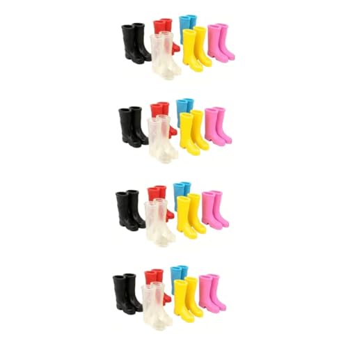 KONTONTY 24 Paare Mini-Boot-Modelle Miniature Shoes Mini House Decor Mini Regenstiefel Micro Landscape Props Miniature rain Boots Miniaturfigur Puppenstubenschuhe Plastik von KONTONTY