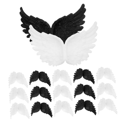 KONTONTY 24 Stück Teiliges Kunststoff Engelsflügel Cake Decorations Weiße und Schwarze Flügel Leichte DIY Dekoration für Shower und Geburtstagsfeier Wiederverwendbar und Kompakt KONTONTY 24 Stück Teiliges Kunststoff Engelsflügel Cake Decorations Weiße und Schwarze Flügel Leichte DIY Dekoration für Shower und Geburtstagsfeier Wiederverwendbar und Kompakt von KONTONTY