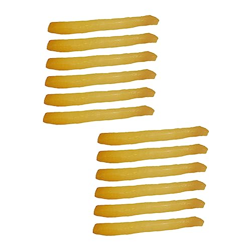 KONTONTY 24 Teiliges Simulations Pommes Pommes Frittiertes Spielzeug Kartoffelchips Spielzeug Display Modell Gefälschtes Pommes Frites Modell Vorgeben Chips von KONTONTY