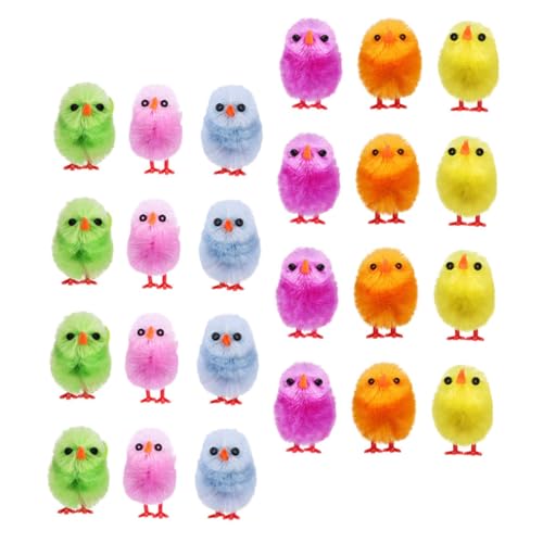 KONTONTY 24St Deko- für Küken süße Stoffküken Mini-Küken-Figuren Miniaturhühner easter chicks osterbastelei spielzeuge Hähnchen-Stofftiere Ostersimulation Küken Samt von KONTONTY