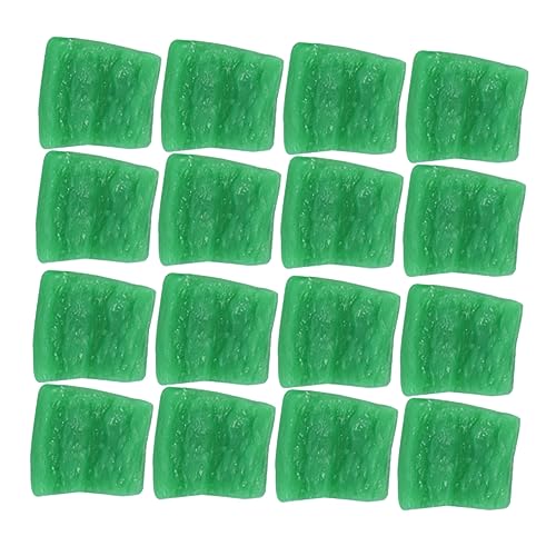 KONTONTY 25 Pcs Gefälschte Minikettenscheiben Gemüse Requisiten PVC Simulation Grün Pfeffergrün von KONTONTY