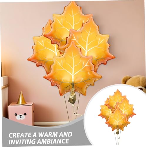 KONTONTY 25 Stück Teiliges Aluminiumfolie Ballons Herbstdeko Dankesfest Ahornblatt Ballons in Orange für Erntedankfest Herbstfeier Langlebig Glänzend Einfache Befestigung Partydekoration KONTONTY 25 Stück Teiliges Aluminiumfolie Ballons Herbstdeko Dankesfest Ahornblatt Ballons in Orange für Erntedankfest Herbstfeier Langlebig Glänzend Einfache Befestigung Partydekoration von KONTONTY