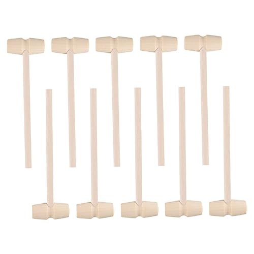 KONTONTY 25st Mini-Hammer Schlag Krabbendekor Hammer Hammer Krabbencracker Und Werkzeuge Straße Zappeln Mini-krabbenspielzeug Bauen Fisch Krabbe Babyspielzeug Krabbenhammer Holz von KONTONTY