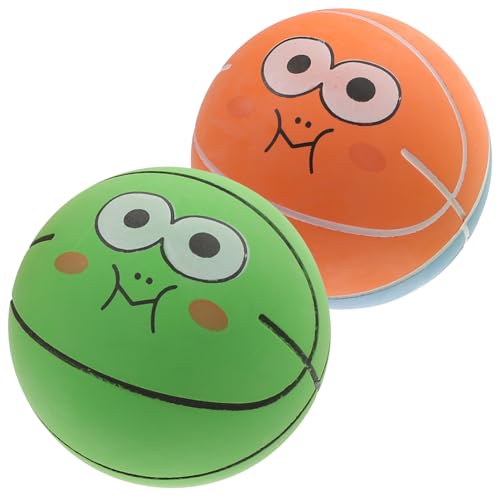 KONTONTY 2Pcs Mini Basketball Mini Toys Sport Toys Bounce Balls Party Bounce Bälle Sprungbälle Lustige Bounce Bälle Farbige Bounce Bälle Gummi von KONTONTY