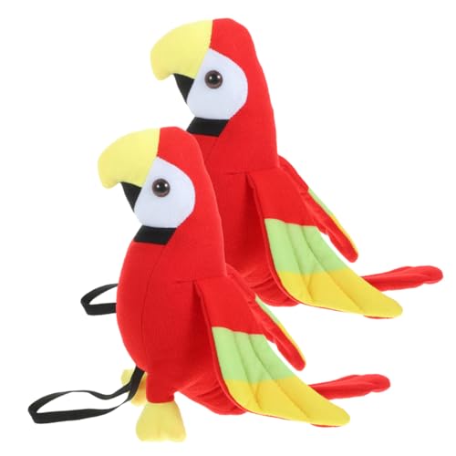 KONTONTY 2Pcs Pirat Papagei Doll Papagei Futterpapagei Vogel Auf Schulterprop Papagei Vogelperch Pirat Cosplay Accessoires Vogelkäfigheizung Papageispiegel Schulterpapagei Model Plüsch von KONTONTY