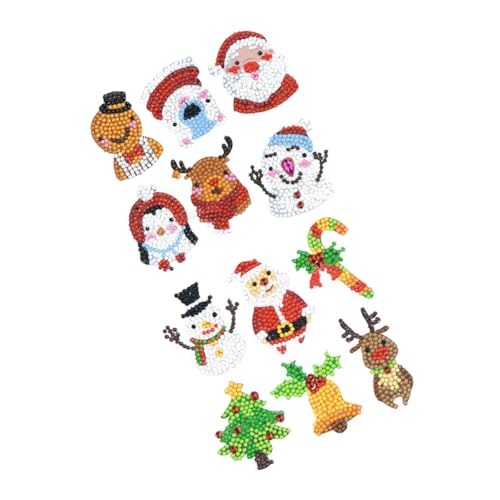 KONTONTY 2St Aufkleber weihnachtsdeko Christmas Decorations Geschenkidee dekoringe DIY-Diamant-Strass-Malerei Cartoon-Diamantzeichnungen für Kinder DIY-Material Telefon dekor Harzbohrer von KONTONTY