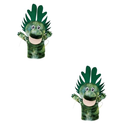 KONTONTY Dinosaurier Arm Puppe Wasi Handpuppen 2st Blauer Drache Handpuppe Interaktives Kinderspielzeug Kindertheater Handpuppe Spielzeuge Kinderzimmer Handpuppen Plüsch Handpuppe Superweicher Stoff von KONTONTY