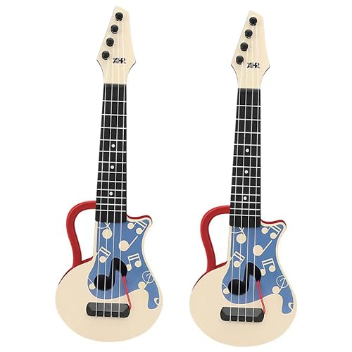 KONTONTY Musik Für Kinder 2st Gitarre Kinderinstrumente Musikinstrumente Anfänger Ukulele Music Instruments for Lernspielzeug Ukulele- Für Ukulele Plastik Rot Musikinstrument Für Kinder von KONTONTY