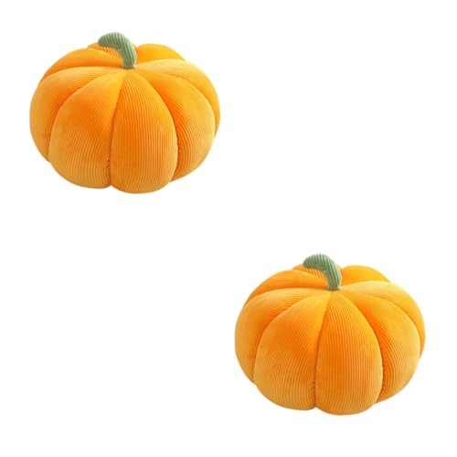 KONTONTY 2St Kürbis Kissen Kürbiskissen Plüsch Kürbis Stofftier Halloween Pillow Halloween plüsch Halloween Kissen Halloween deko gefülltes Plüschkissen für Freundin PP Baumwolle von KONTONTY