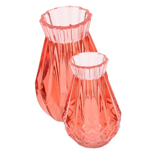 KONTONTY 2St Puppenhausvase Miniaturen Feenhaus Puppenbett Puppenhausmöbel kinderknallzeug Children Toys Flower vase spilzeug playmobilhaus Puppenhaus-Vase Vasenbehälter PVC Rosa von KONTONTY