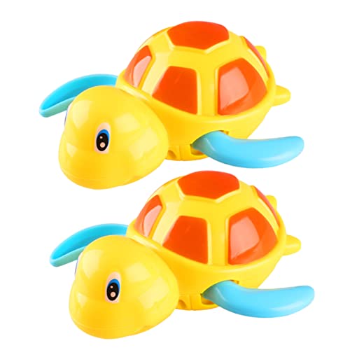 KONTONTY 2St Uhrwerk Turtle Toys for Chaps Bad - Schwimmende Badewannen-Spielzeuge für Babys Abs Yellow von KONTONTY