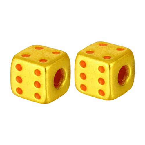 KONTONTY 2St Würfel jucarii pentru copii hühner dice Set Simulationsspielzeug für DIY Fun Toy Simulation Goldwürfel dekorative Würfel-Requisite Messing Golden von KONTONTY