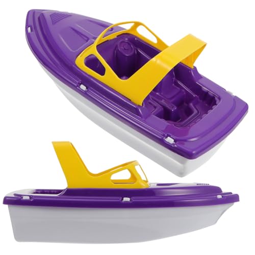 KONTONTY 2St sandspielzeug strandspielzeug Langlebiges für Badeboot Beach Toys for kleines Kinderboot Cartoon-Yachtspielzeug Plastik Violett von KONTONTY