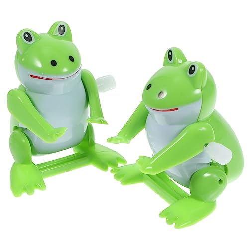 KONTONTY 2er Set Aufziehfrosch Robustes Uhrwerkspielzeug Für Lustige Frosch Figuren Für Badewanne Und Spielplatz Ideale Geschenkidee Für Kleinkinder Und Babys von KONTONTY