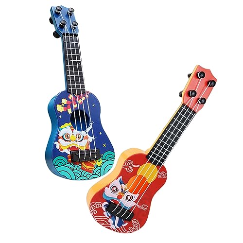 KONTONTY 2er Set Mini Gitarre Für Cartoon Design Ukulele Für Kleinkinder Musikinstrument Für Anfänger Ideal Für 3 5 Jahre Alte Und von KONTONTY