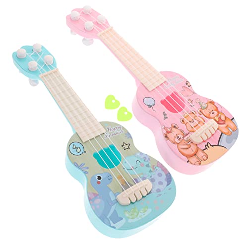 KONTONTY 2st Ukulele Spielzeug Kinder-Ukulele Jungenspielzeug Kinderspielzeug Spielzeuggitarre Für Kinder Musikspielzeug Für Babys Ukulele Für Anfänger Musikinstrumente Für Kinder Plastik von KONTONTY