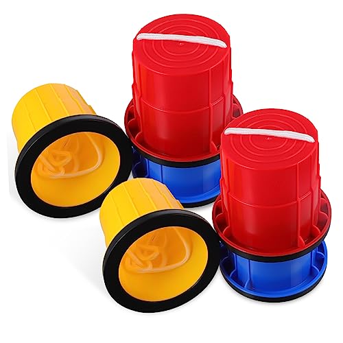 KONTONTY 3 Paare Stelzen Sprinkler Kinderstepper Befestigungselemente Eimer ausgleichen Toys jucarii pentru copii gummimatte gummipads plasure Wanderbecher Plastik von KONTONTY