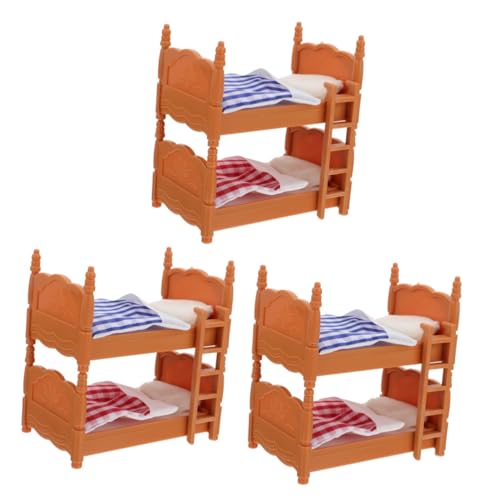 KONTONTY 3 STK Bett Portable Bed hochbeet aus Kunststoff cots for Babys cot puppenstubenmöbel Kinder Spielen Wiege Kamera Spielzeuge Spielzeug Puppenhausmöbel Simulationsmöbel PVC von KONTONTY