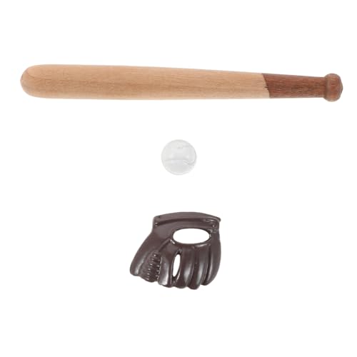 KONTONTY 3 Sätze Miniatur Baseball für Puppenhaus Mini Baseballschläger Ball und Handschuh Hochwertige Miniatur Sportzubehör für Sammler Bastelprojekte und Puppenhausdekoration KONTONTY 3 Sätze Miniatur Baseball für Puppenhaus Mini Baseballschläger Ball und Handschuh Hochwertige Miniatur Sportzubehör für Sammler Bastelprojekte und Puppenhausdekoration von KONTONTY