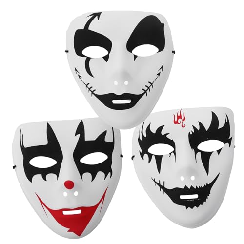 KONTONTY 3 Stück Halloween Kostüme Mit Gesichtsmaske Gruselige Tod Motive Schreckliche Cosplay Requisiten Für Damen Und Herren Ideale Party Outfits Weiß Perfekt Für Halloween Feiern von KONTONTY