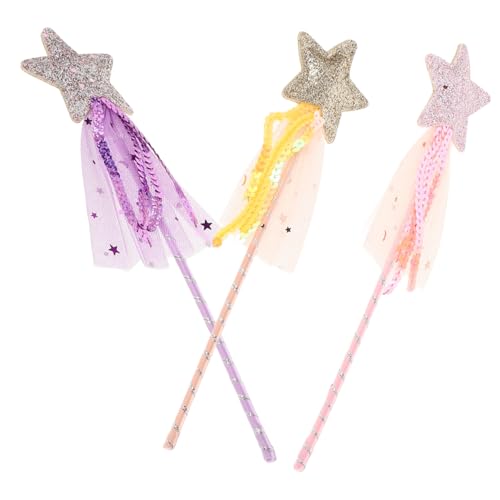 KONTONTY 3 Stück Teiliges Feen Zauberstab für Sternförmiges Design Glitzernde Spielzeugzauberstäbe in Violett und Gold für Geburtstage Halloween und Magische Rollenspiele KONTONTY 3 Stück Teiliges Feen Zauberstab für Sternförmiges Design Glitzernde Spielzeugzauberstäbe in Violett und Gold für Geburtstage Halloween und Magische Rollenspiele von KONTONTY