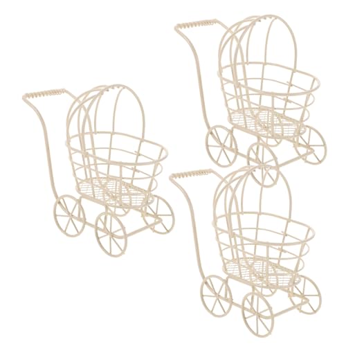 KONTONTY 3 Stück Teiliges Miniatur Babywagen Spielset aus Metall Draht Stilvoller Sicherer Kinderwagen für Puppenhaus Dekoration und Fantasievolles Rollenspiel Leichtes Robustes Zubehör KONTONTY 3 Stück Teiliges Miniatur Babywagen Spielset aus Metall Draht Stilvoller Sicherer Kinderwagen für Puppenhaus Dekoration und Fantasievolles Rollenspiel Leichtes Robustes Zubehör von KONTONTY