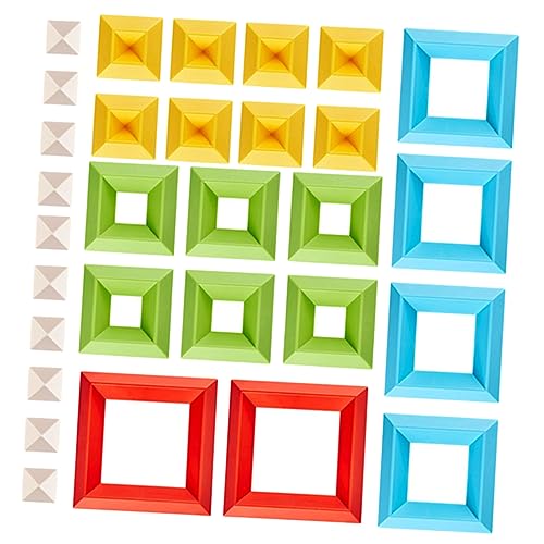 KONTONTY 30 Pcs Varieté Bausteine ​​Bausteine ​​Für B Eltern Interaktive Gebäude Stapelspiel Familie Interactive Games Building Blocks Vorschule von KONTONTY