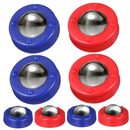 KONTONTY 32 STK Tisch-Shuffleboard Shuffleboard-Pucks-Walze Pucks Für Tischspiele Tischplatte Gleitende Kugeln Tischspaß-familienspiel Tisch-Curling-Spiel Tischfußballrollen Stahl von KONTONTY