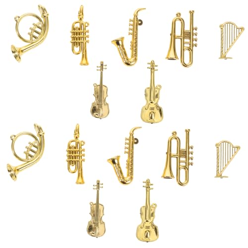 KONTONTY 35 Stück Teiliges Mini Musikinstrumente Set Detailreiche Miniatur Deko für Puppenhaus und Weihnachtsbaum Leichte Kunststoffornamente Spielerisches Musiklernspielzeug KONTONTY 35 Stück Teiliges Mini Musikinstrumente Set Detailreiche Miniatur Deko für Puppenhaus und Weihnachtsbaum Leichte Kunststoffornamente Spielerisches Musiklernspielzeug von KONTONTY