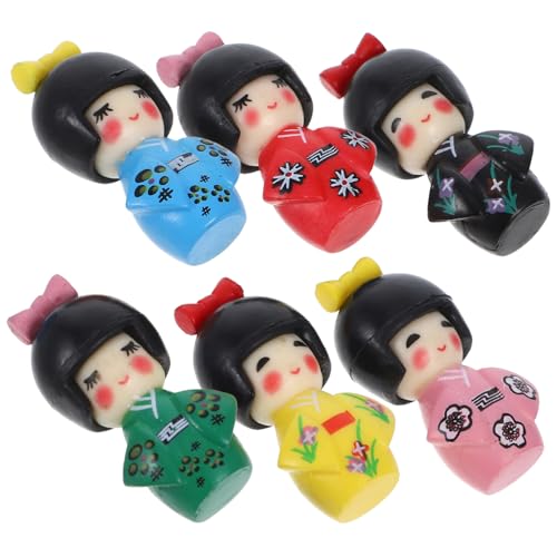 KONTONTY 36 STK Kimono-Puppenschmuck Bausatz Miniatur japanische Kimono Puppenhaus Bausätze Kinder Puppen kinderpuppe Statue Kinder Spielzeug japanische Kimonopuppe Puppenhandwerk PVC von KONTONTY