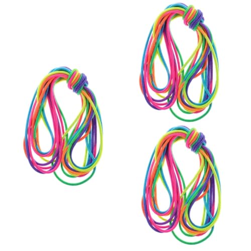 KONTONTY 3St Gummiband Chinesisches Springseil Kinderspielzeug im Freien interaktives Spielzeug kinderparty mitgebsel Springseile draußen Kinderspielzeug elastisches Springseil Plastik von KONTONTY