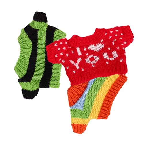 KONTONTY 3St Zubehör für Puppenpullover entzückendes Bärendekor Plüschtier-Outfits Puppenkleidung Set Puppenaccessoires Stofftierkleidung Verschleißfeste Bärenpuppenversorgung Garn von KONTONTY