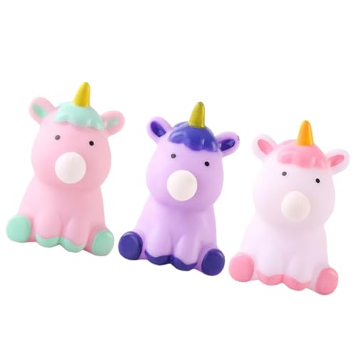 KONTONTY 3pcs Tier Squeeze Spielzeug Hand Entspannte Spielzeug Food Play Toys Einhorn Squeeze Playthings von KONTONTY