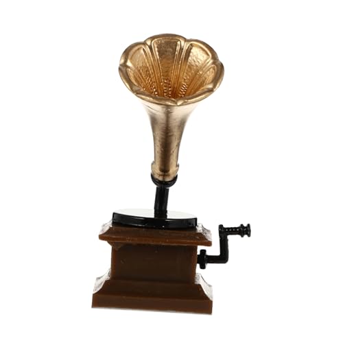 KONTONTY 3st Mini-grammophon Mini-Retro-Modell-dekor Vintage-Retro-grammophon Mini-phonographenfiguren Antike Spielzeugminiaturen Mini-Vintage-Modell Puppenhaus-grammophon Modelle Harz von KONTONTY