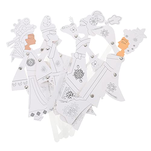 KONTONTY 4 Sätze DIY-Material-Kit Kindergarten dekoringe Schattenspiel DIY Handwerksmaterialien Accessoires bausatz Handgefertigtes Bastelset als Papier von KONTONTY