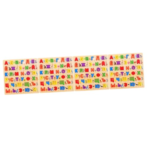 KONTONTY 4 Sets Russisches Puzzle Russische Lernspiele Russische Buchstaben Spielzeug Russisches Alphabet Blöcke Puzzle Für Pädagogisches Montessori Russisches Spielzeug Russisches von KONTONTY