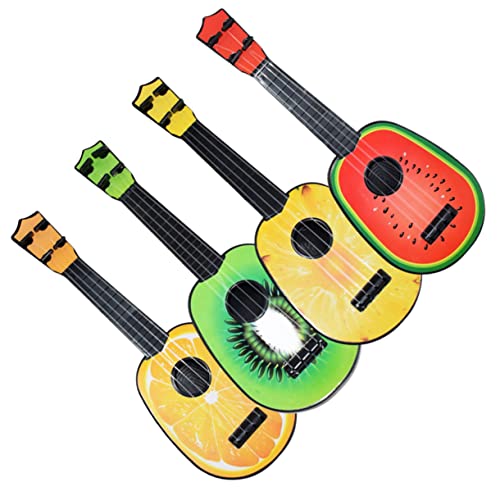 KONTONTY 4 Stück Gitarren-Ukulele- Spielsachen Spielzeuge Obst Gitarre Gitarrenspielzeug Mini-obstinstrumente Musikinstrumente, von KONTONTY