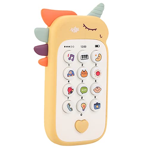 KONTONTY 4 Stück Handy für kinderhandy Handy Musikalisches für Beißbares für Babys Mobile Babyphone Handy Plastik Yellow von KONTONTY