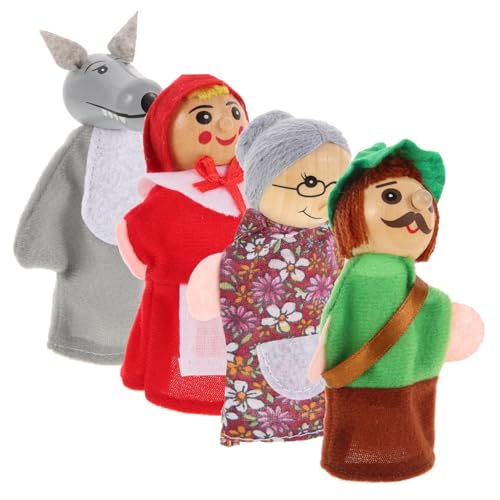 KONTONTY 4 Stück Holz Tier Fingerpuppen Pädagogische Handpuppen für Interaktive Spielzeuge Storytelling Puppen für Eltern Geeignet Kreative Rollenspiele KONTONTY 4 Stück Holz Tier Fingerpuppen Pädagogische Handpuppen für Interaktive Spielzeuge Storytelling Puppen für Eltern Geeignet Kreative Rollenspiele von KONTONTY