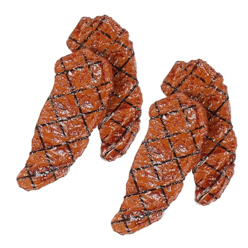 KONTONTY 4 Stück Künstliches Mini-Steak Modell Aus Kunstfleisch Lebensechtes Kunststeak-Ornament KONTONTY 4 Stück Künstliches Mini-Steak Modell Aus Kunstfleisch Lebensechtes Kunststeak-Ornament von KONTONTY