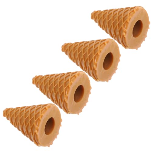 KONTONTY 4 Stück Mini Eiswaffel Set Realistische Künstliche Eistüten für Rollenspiele Kreatives für DIY Eiscreme Dekoration und Eisdielen Spaß KONTONTY 4 Stück Mini Eiswaffel Set Realistische Künstliche Eistüten für Rollenspiele Kreatives für DIY Eiscreme Dekoration und Eisdielen Spaß von KONTONTY