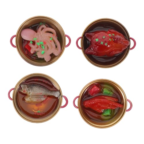 KONTONTY 4 Stück Mini Hot Pot Modell Hot Pot Puppenhaus Küche Spiel Essen Zubehör Dekorationen Miniatur Chinesische Küchenartikel Miniatur KONTONTY 4 Stück Mini Hot Pot Modell Hot Pot Puppenhaus Küche Spiel Essen Zubehör Dekorationen Miniatur Chinesische Küchenartikel Miniatur von KONTONTY