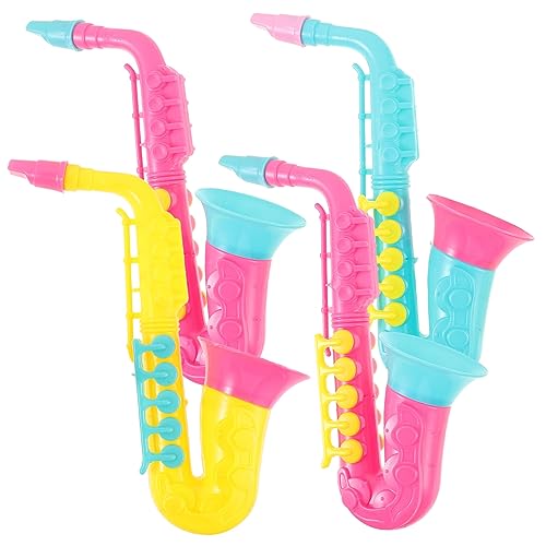 KONTONTY 4 Stück Saxophon Saxophon-Modelle Musikalisches für simuliertes Saxophonspielzeug Kinderinstrumente simuliertes Instrumentenspielzeug Plastik von KONTONTY