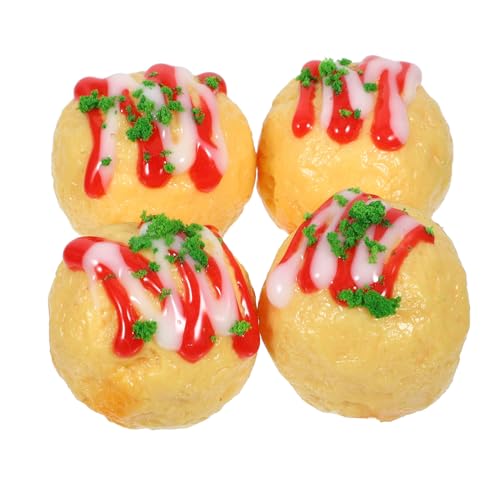 KONTONTY 4 Stück Simulierte Kleine Snack Ornamente Mini Snack Modell Mini Japanisches Essen Mini Snack Ornament Puppenhaus Mini Snack Mini Essen Mini Szene Layout Requisite von KONTONTY